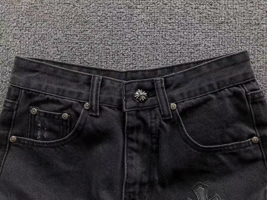 Black Cross Patch Dark Grey Jeans™