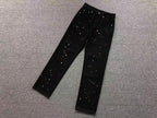 Paint Splatter Triple Yellow Cross Patch Black Jeans™