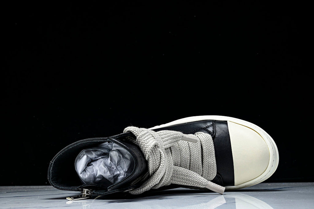 Jumbo Laced High "Black Milk Leather"