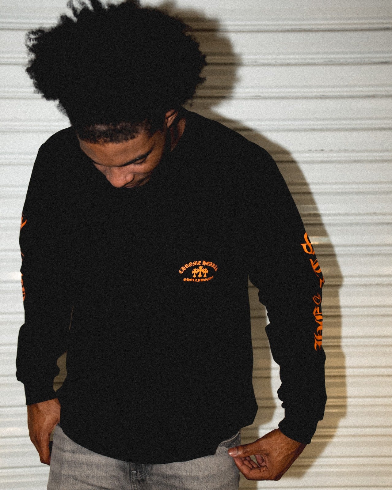 Hollywood Orange Triple Cross White/Black Long Sleeve™