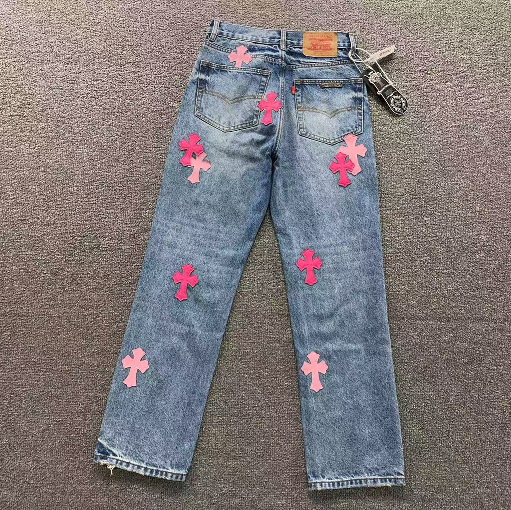Pink Cross Patch Denim Jeans™