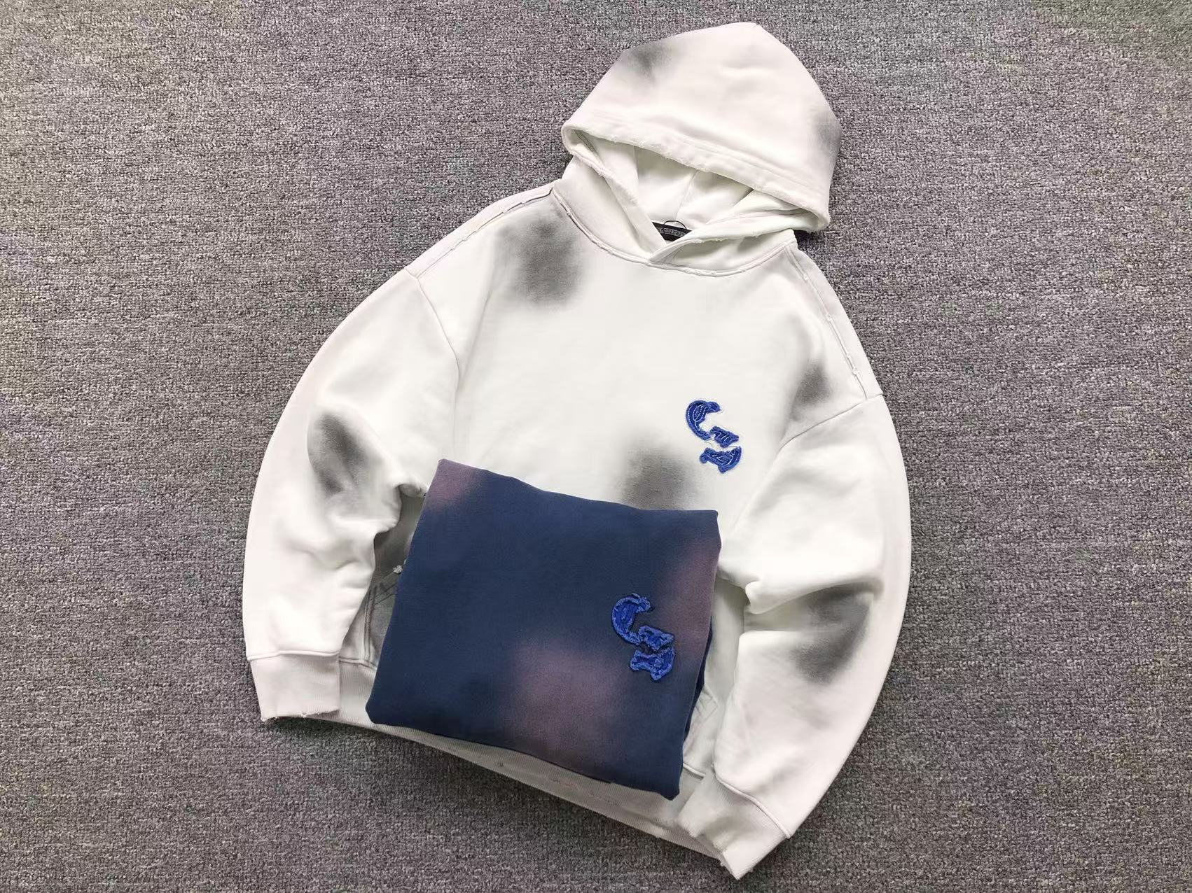 Washed Torn Embroidery Hoodie™