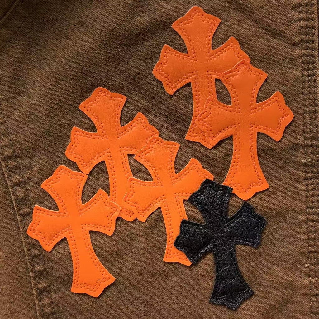 Black & Orange Cross Patch Brown Carpenter Pants™