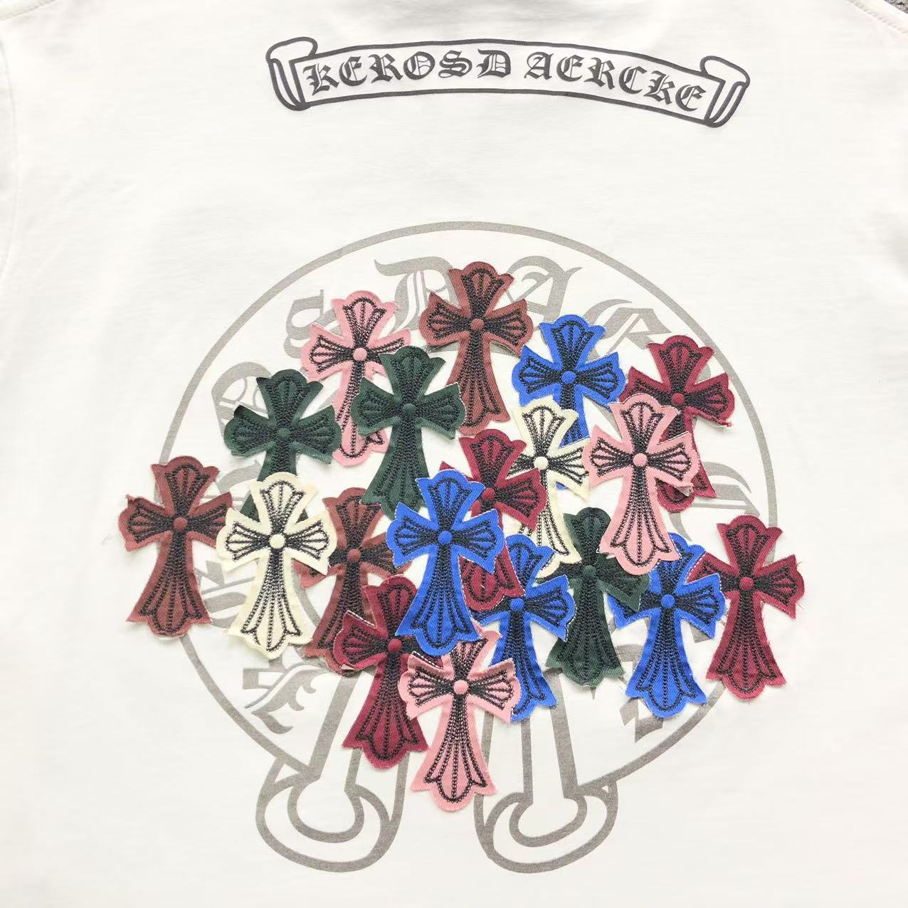 Multicolor Leather Cross Patch T-Shirt™