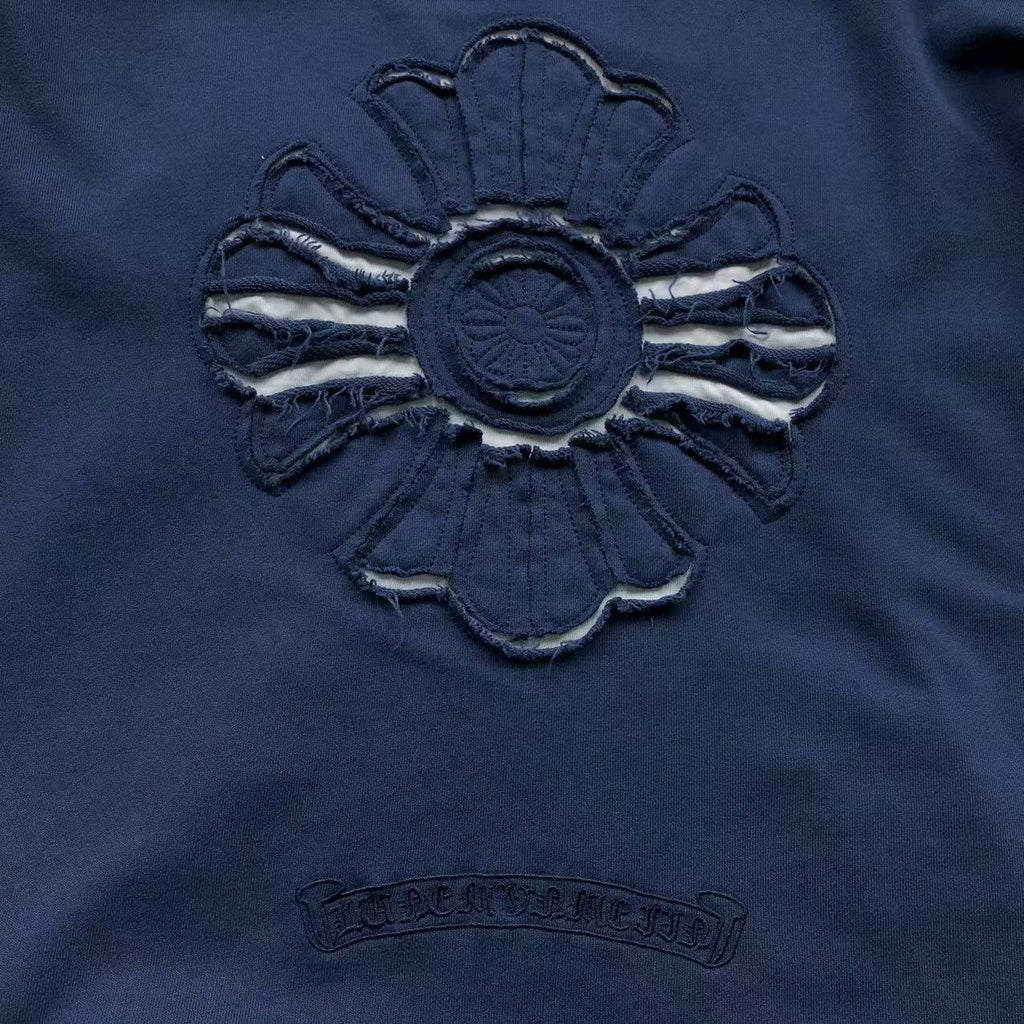 Embroidered Floral Cross Hoodie™