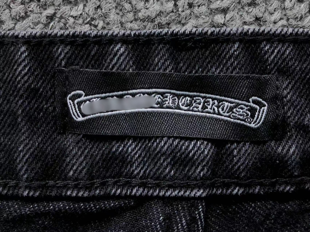 Black & Pink Cross Patch Black Jeans™