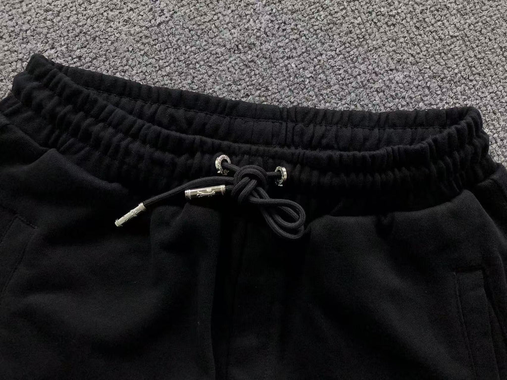 Black Cross Baggy Black Sweatpants™