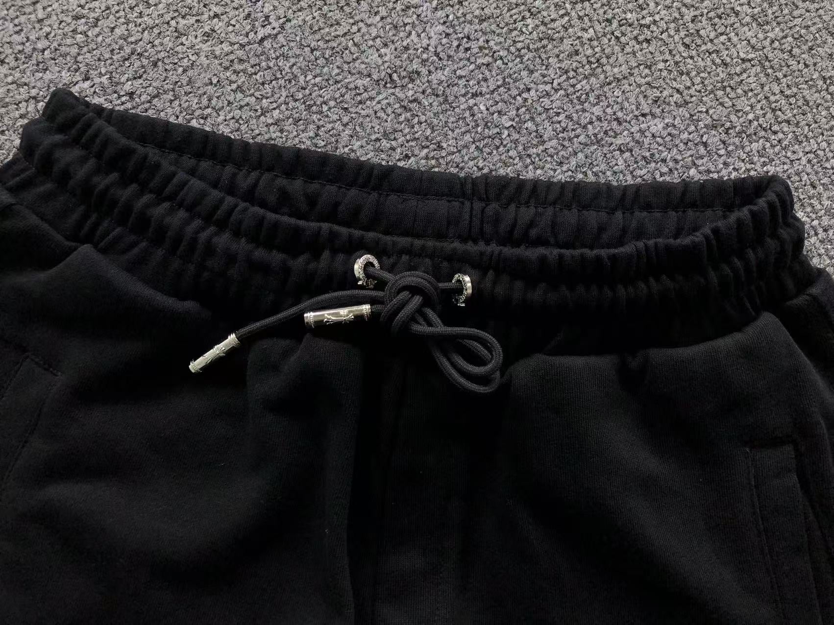 Black Cross Baggy Black Sweatpants™