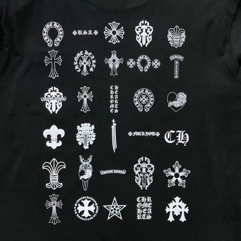 Gothic Symbols White/Black T-Shirt™