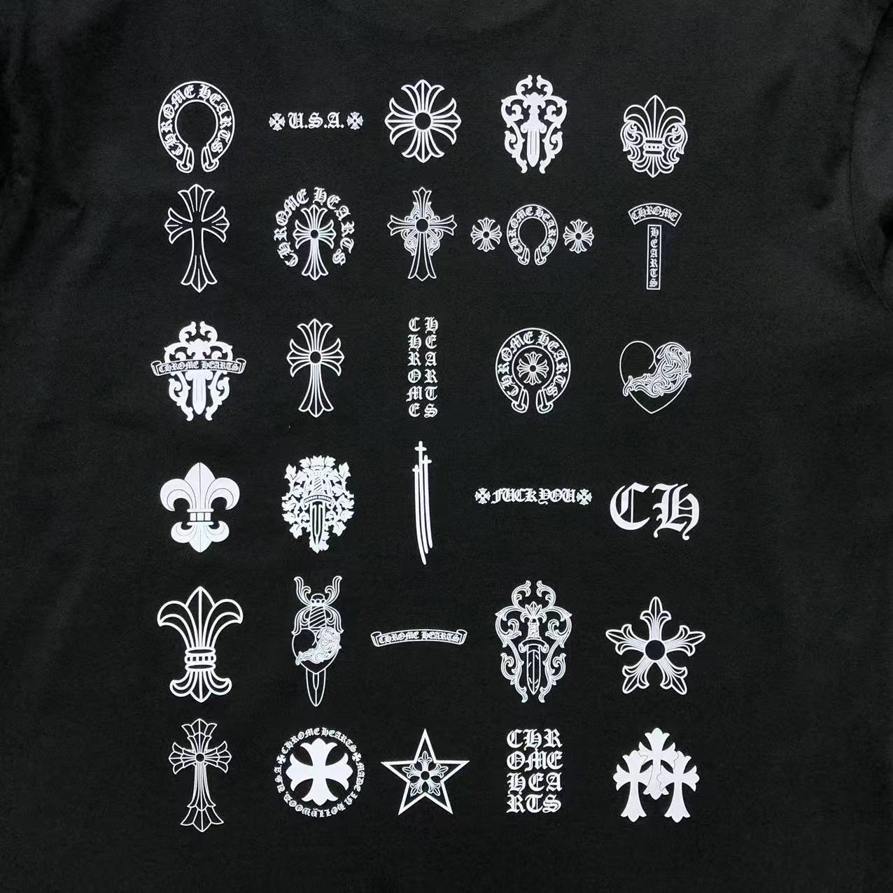 Gothic Symbols White/Black T-Shirt™