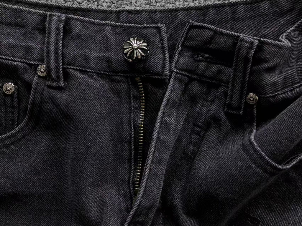 Black Cross Patch Dark Grey Jeans™