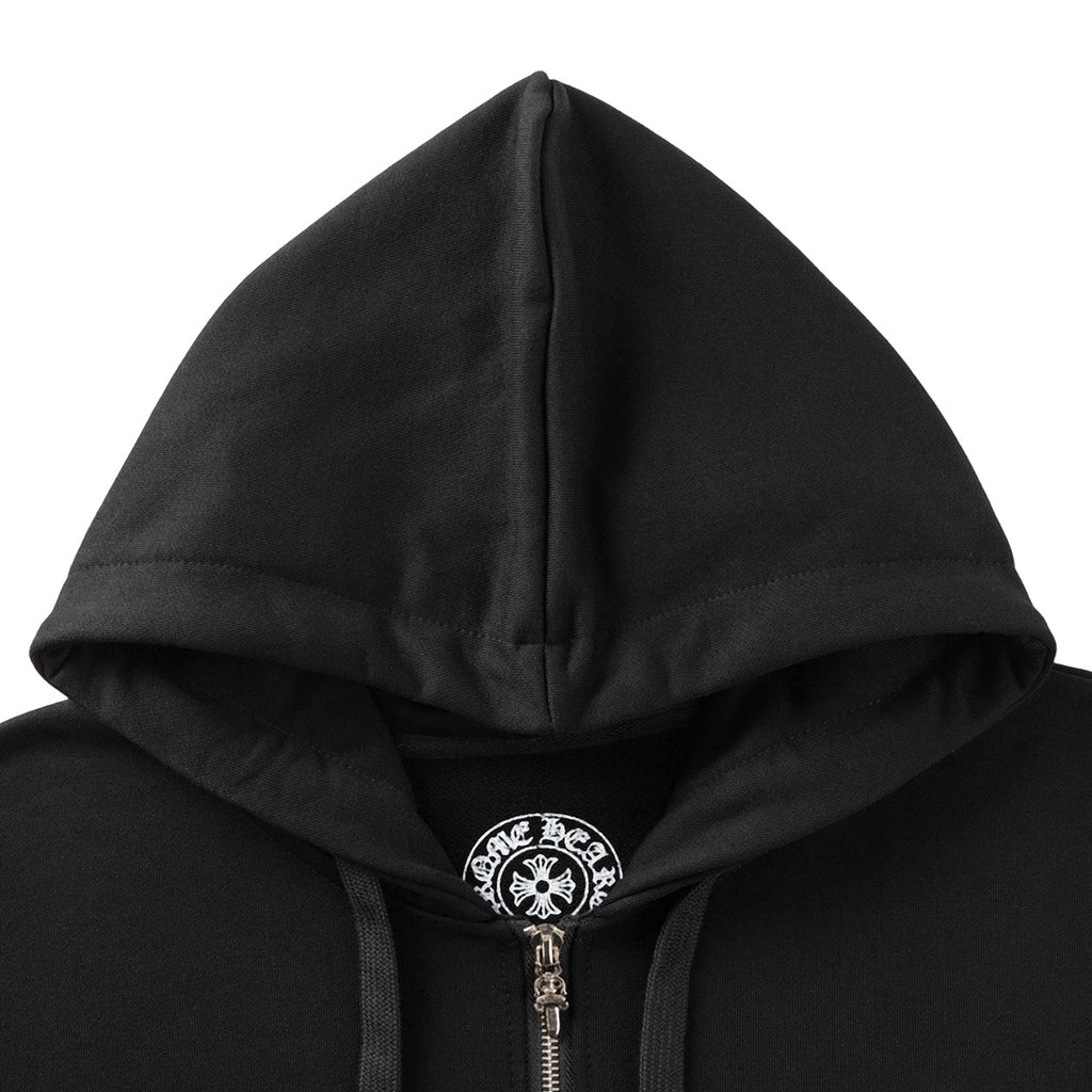 Big Cross Logo Black Full Zip Hoodie™