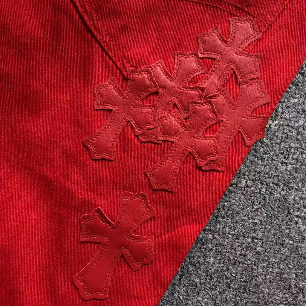 Cross Patch Red Denim Jeans™