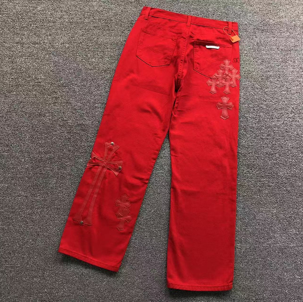 Cross Patch Red Denim Jeans™