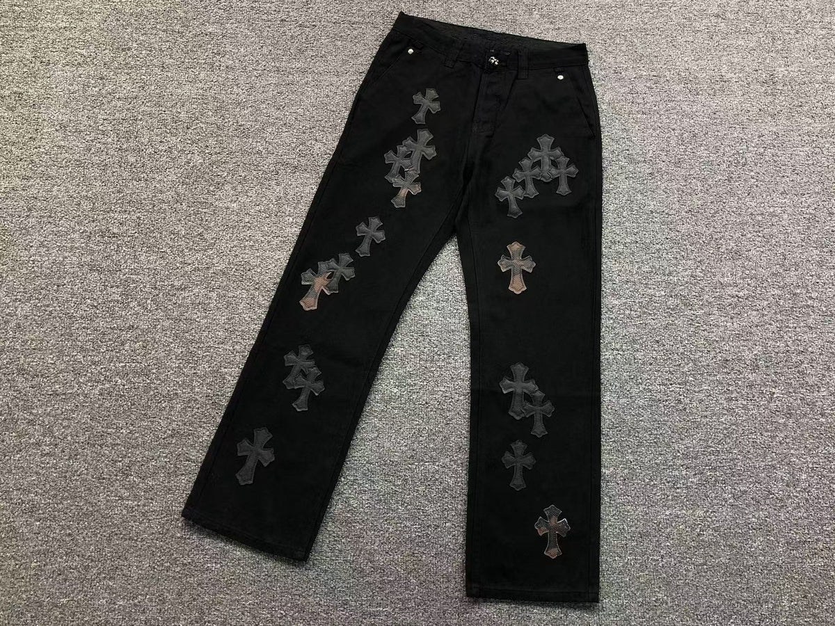 Rusty Black Cross Patch Black Denim Jeans™