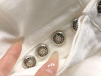 Leopard Cross Patch White Denim Jeans™