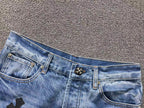 Black White & Blue Cross Patch Denim Jeans™