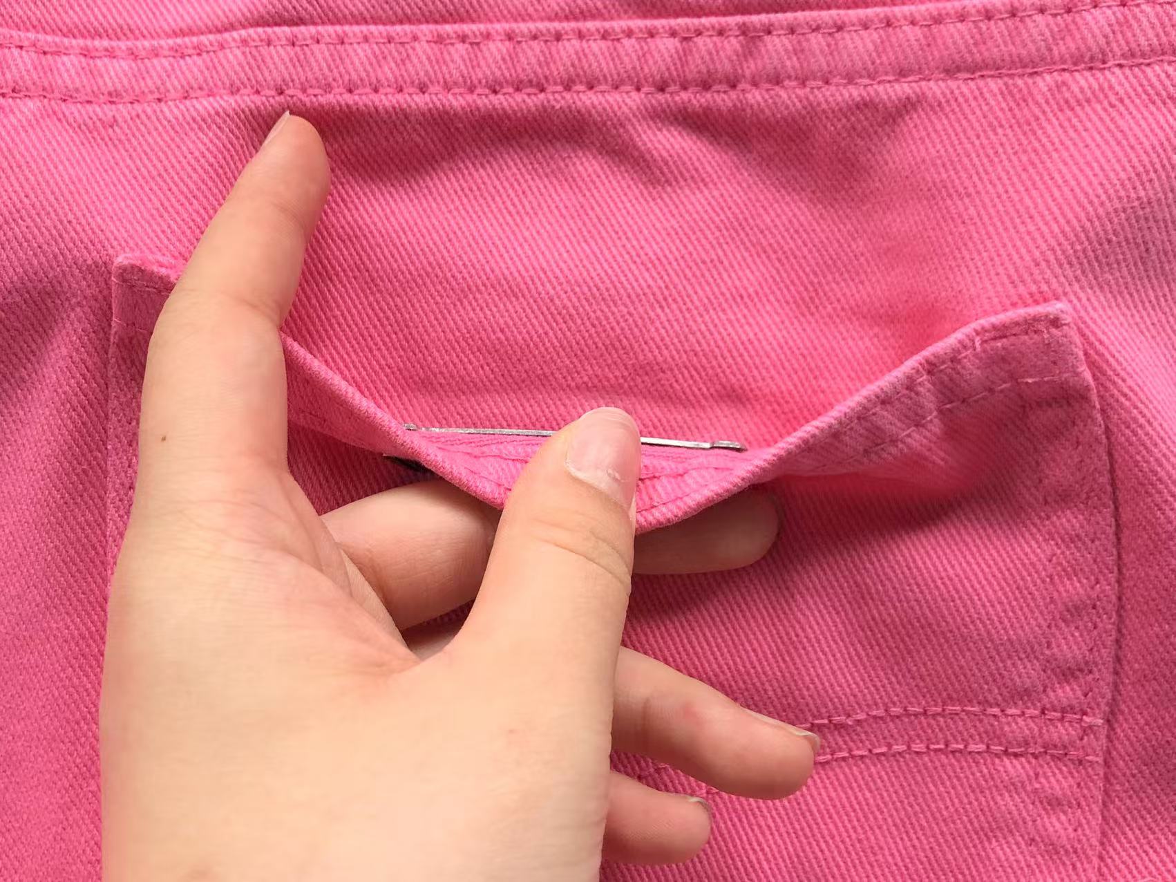 Double Pink Cross Patch Pink Denim Jeans™
