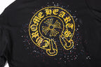 Paint Dots Yellow Horseshoe Black T-Shirt™