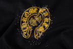 Paint Dots Yellow Horseshoe Black T-Shirt™