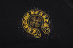 Paint Dots Yellow Horseshoe Black T-Shirt™