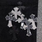 Black White Grey Cross Patch Black Denim Jeans™