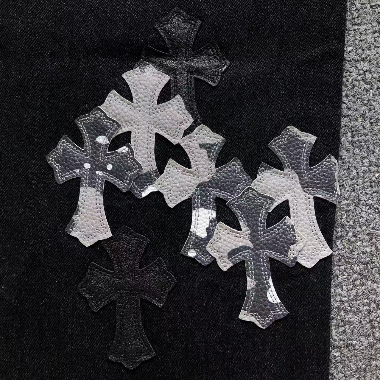 Black White Grey Cross Patch Black Denim Jeans™