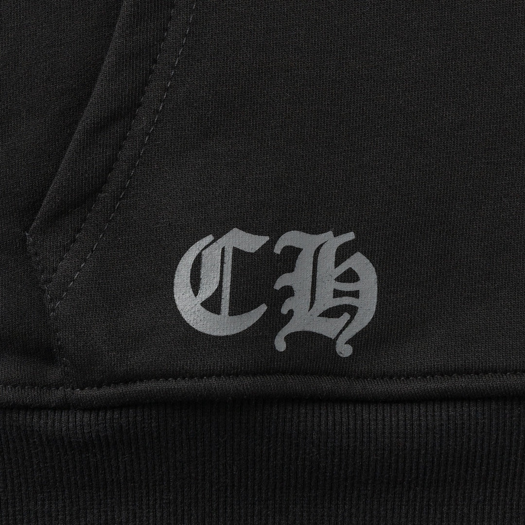 Big Cross Logo Black Full Zip Hoodie™