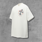 Brushstroke Cross Graphic White T-Shirt™