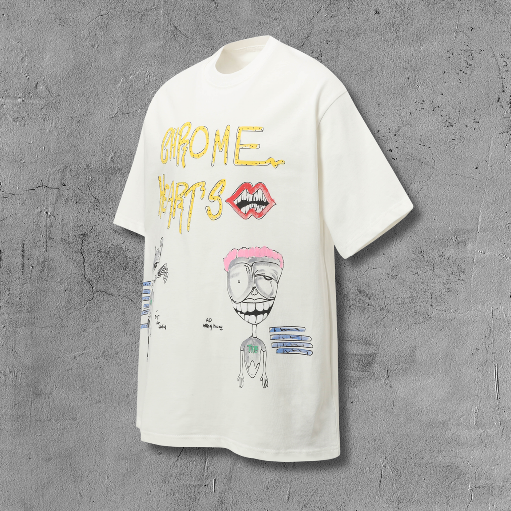 Cartoon Sketch White T-Shirt™