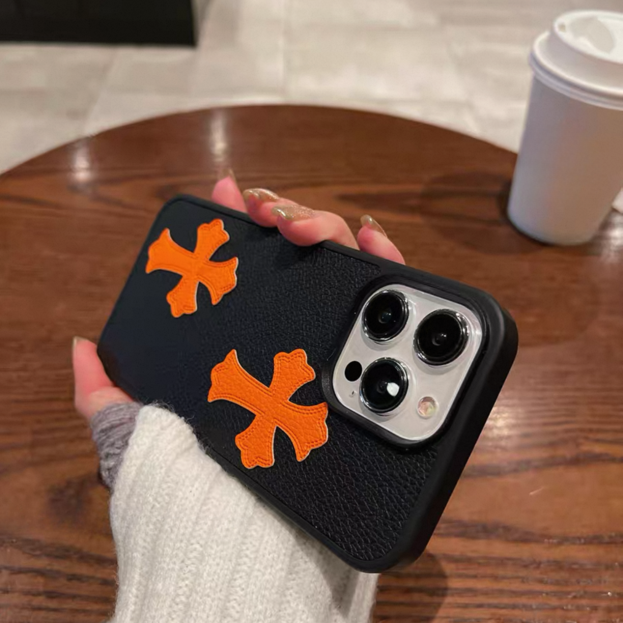 Double Cross Leather Phone Case™