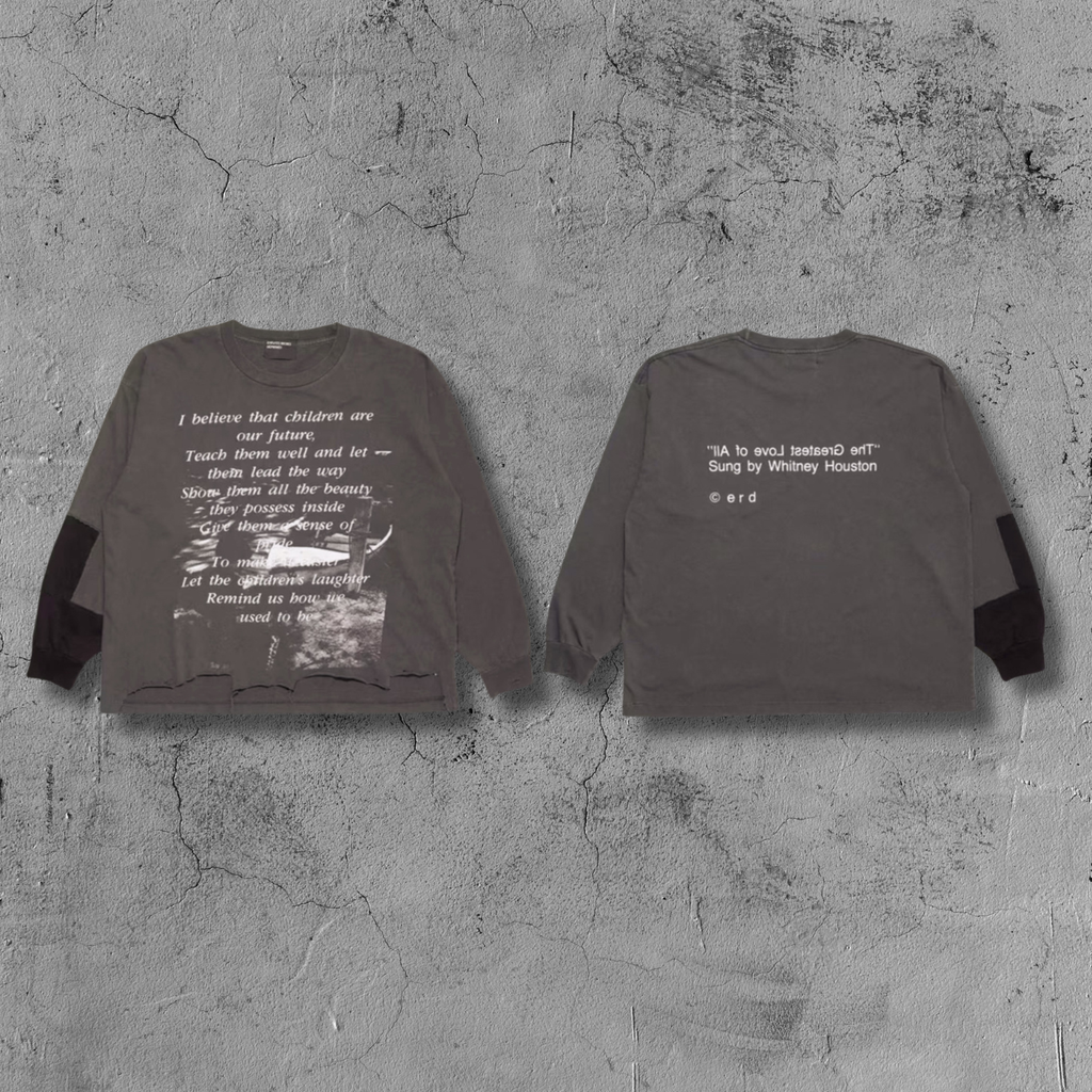 ER* The Greatest Love Distressed Gray Long Sleeve™