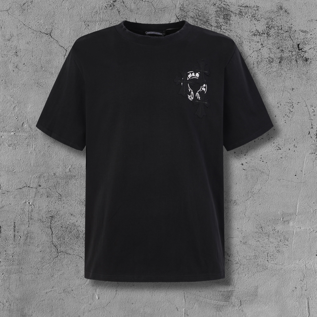 Cross Flower Banner Black T-Shirt™