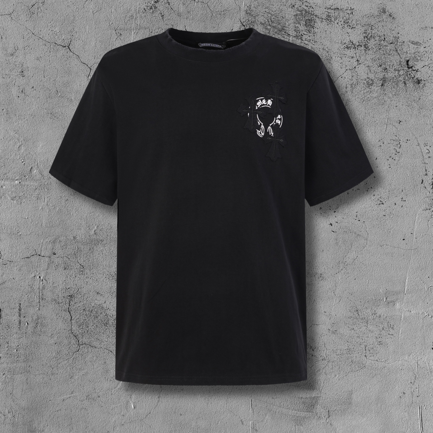 Cross Flower Banner Black T-Shirt™