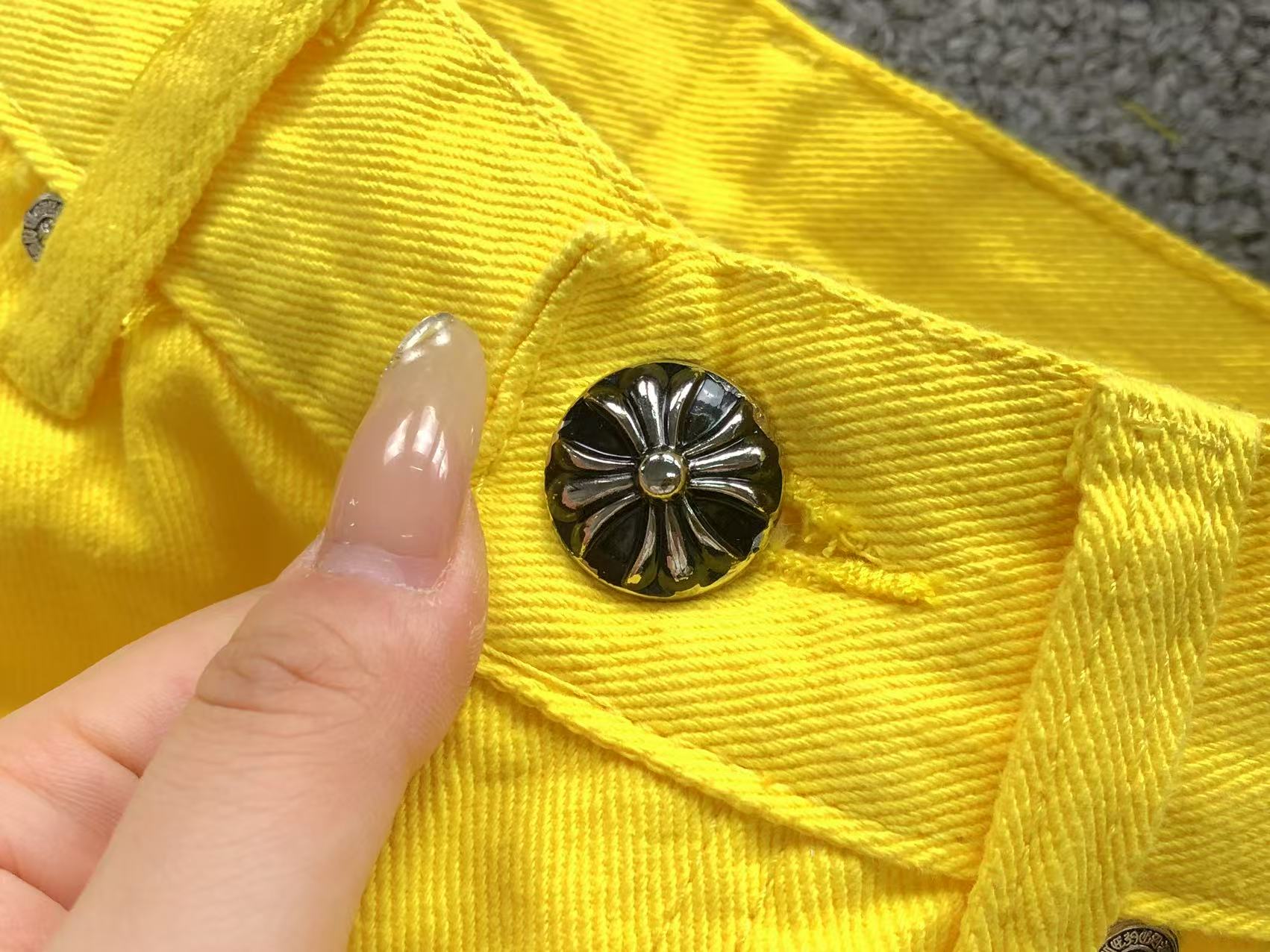 Yellow Cross Patch Yellow Denim Jeans™