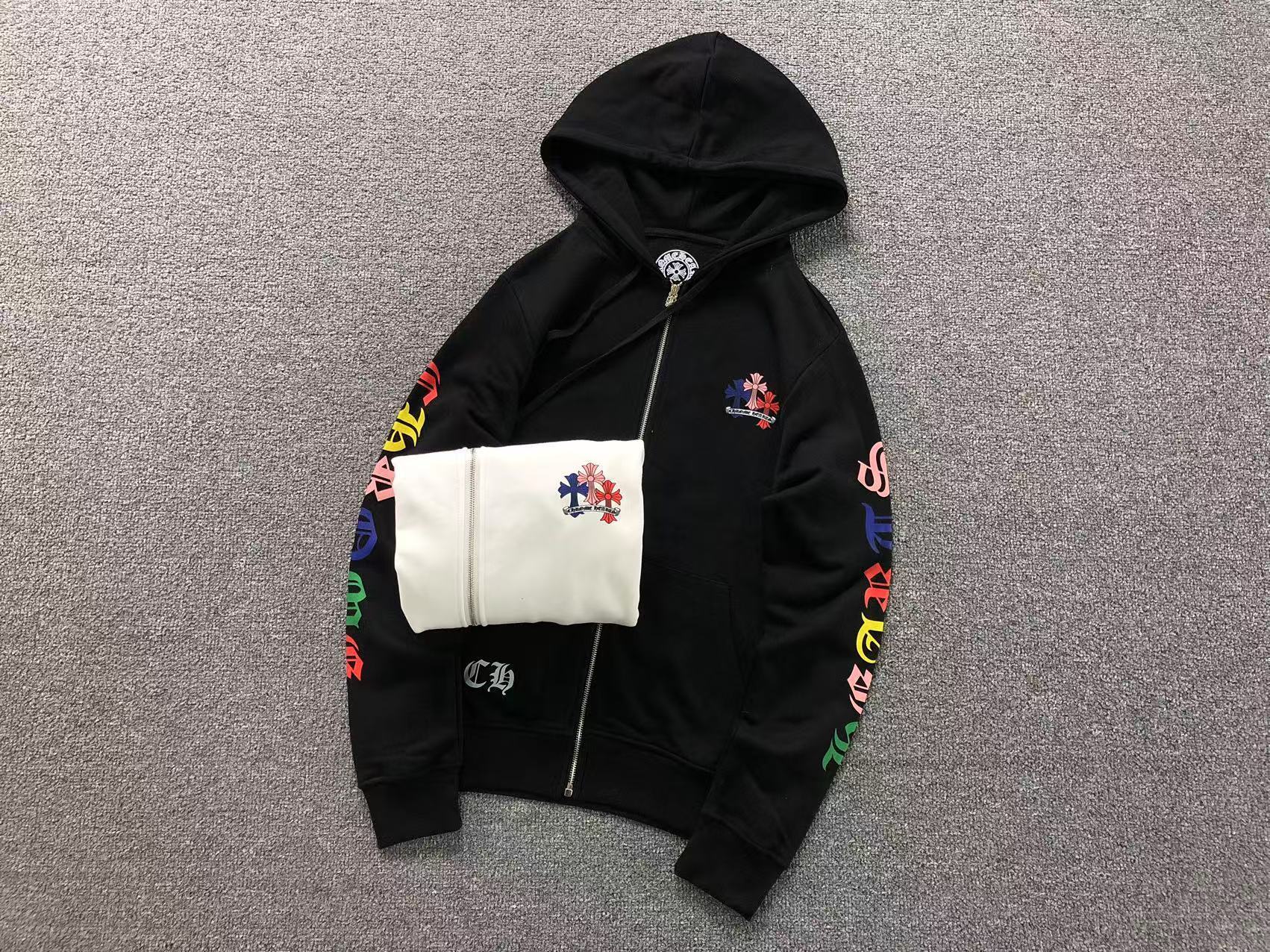 Stacked Multicolor Crosses Full Zip Hoodie™