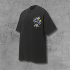 Blue Yellow Painted Cross Black T-Shirt™