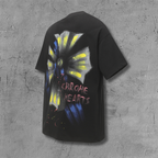 Blue Yellow Painted Cross Black T-Shirt™
