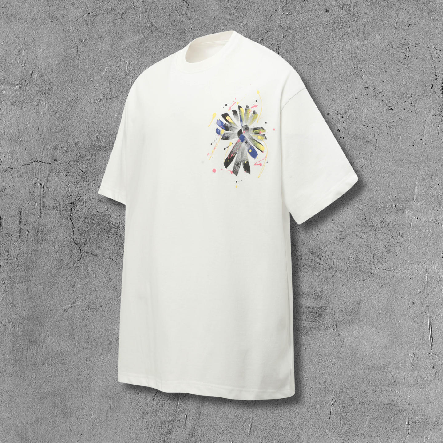 Blue Yellow Painted Cross White T-Shirt™