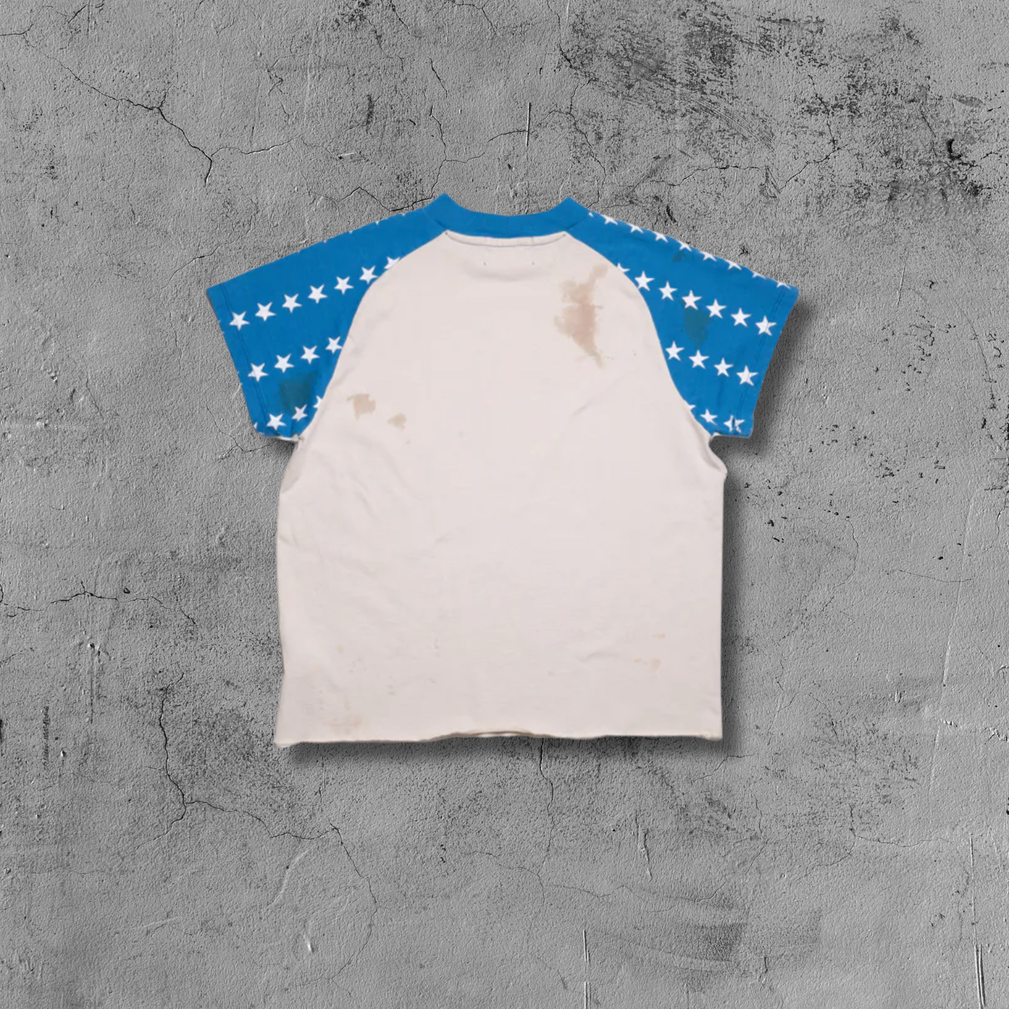 ER* Blue Star Sleeve White T-Shirt™