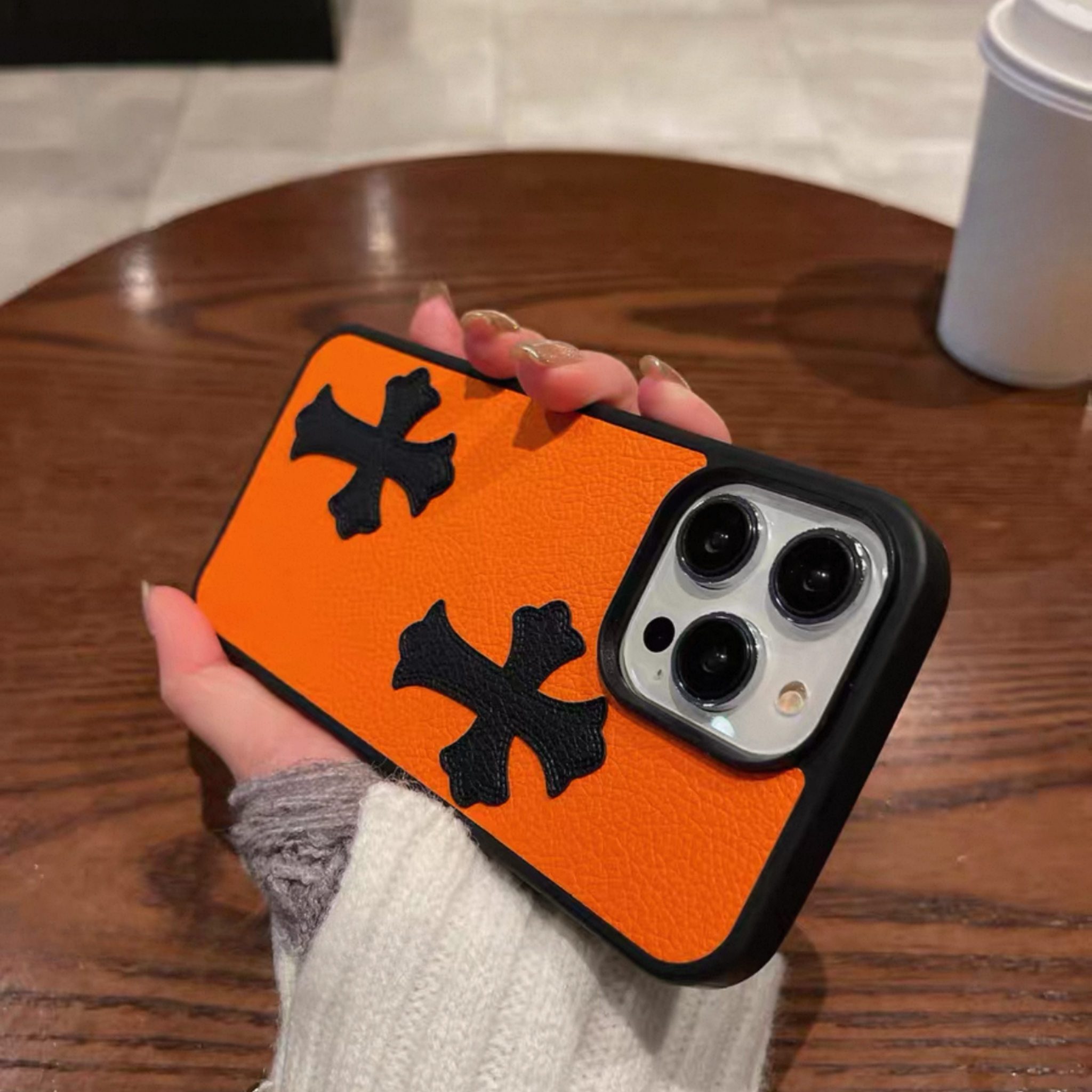 Double Cross Leather Phone Case™