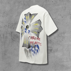 Blue Yellow Painted Cross White T-Shirt™