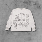 ER* Dérangement Distressed White Long Sleeve™