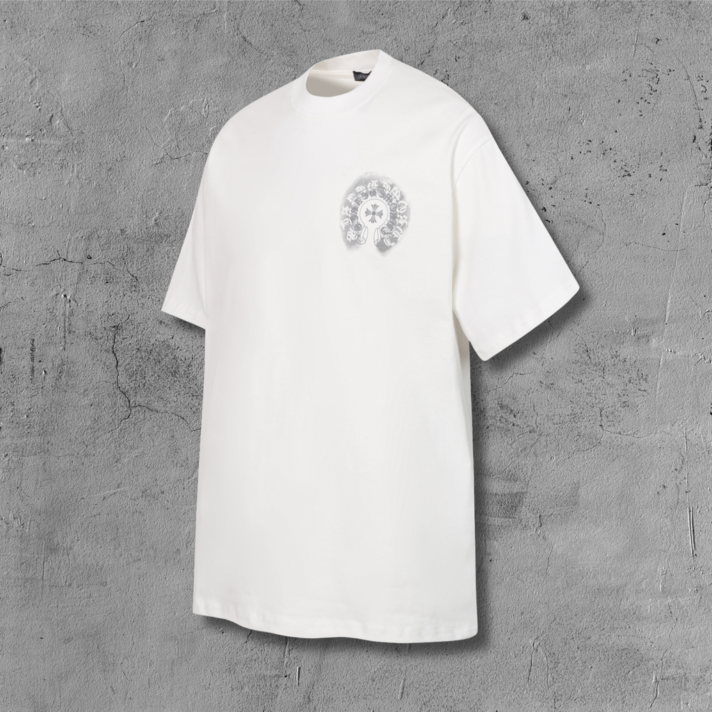 Faded Horseshoe Logo White T-Shirt™