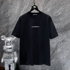 Monochrome Letter Patch Black T-Shirt™