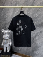Monochrome Letter Patch Black T-Shirt™