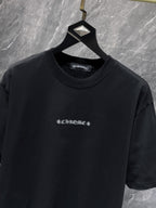 Monochrome Letter Patch Black T-Shirt™
