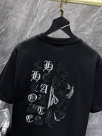 Monochrome Letter Patch Black T-Shirt™