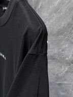 Monochrome Letter Patch Black T-Shirt™