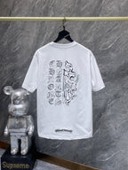 Monochrome Letter Patch White T-Shirt™